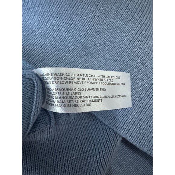 🍁Preppy V-Neck Sweater Pale Blue with Cream Collar - Picture 5 of 5